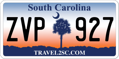 SC license plate ZVP927