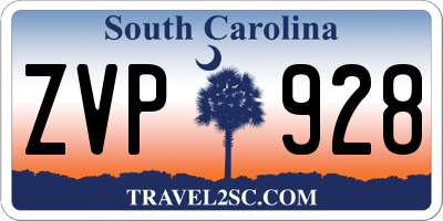 SC license plate ZVP928