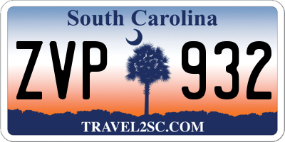 SC license plate ZVP932