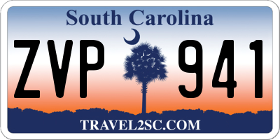 SC license plate ZVP941