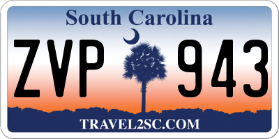 SC license plate ZVP943