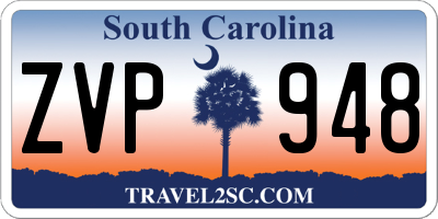 SC license plate ZVP948
