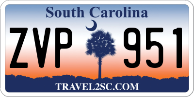 SC license plate ZVP951