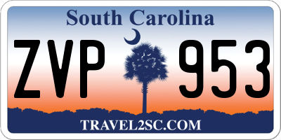SC license plate ZVP953