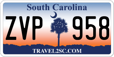 SC license plate ZVP958