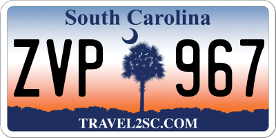 SC license plate ZVP967