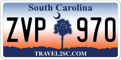 SC license plate ZVP970