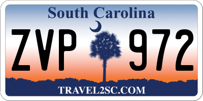 SC license plate ZVP972