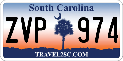 SC license plate ZVP974