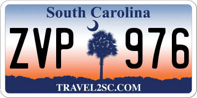 SC license plate ZVP976