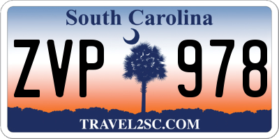 SC license plate ZVP978