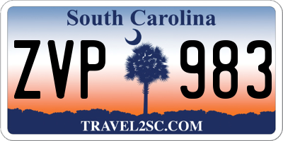 SC license plate ZVP983