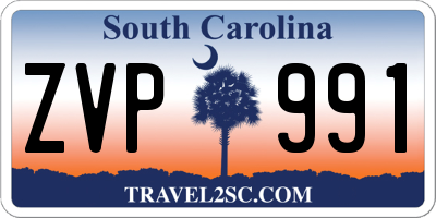 SC license plate ZVP991