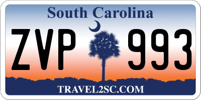 SC license plate ZVP993