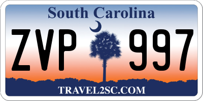 SC license plate ZVP997