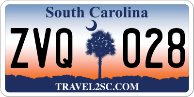 SC license plate ZVQ028