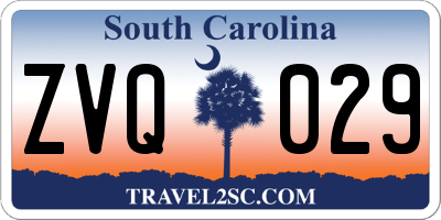 SC license plate ZVQ029