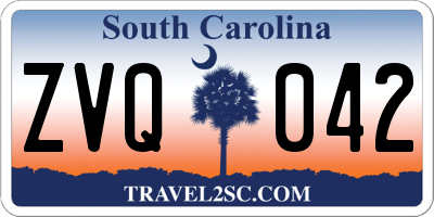 SC license plate ZVQ042