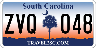 SC license plate ZVQ048
