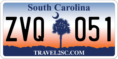 SC license plate ZVQ051
