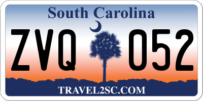 SC license plate ZVQ052