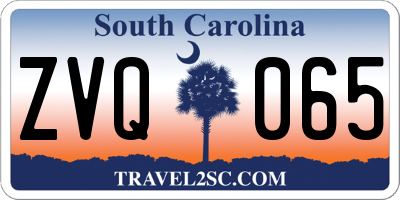 SC license plate ZVQ065