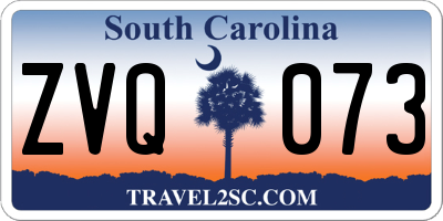 SC license plate ZVQ073