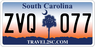 SC license plate ZVQ077