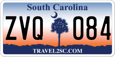 SC license plate ZVQ084