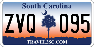 SC license plate ZVQ095
