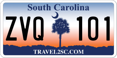 SC license plate ZVQ101