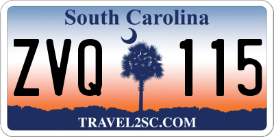 SC license plate ZVQ115