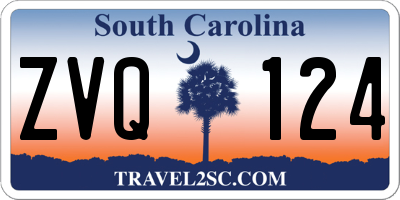SC license plate ZVQ124