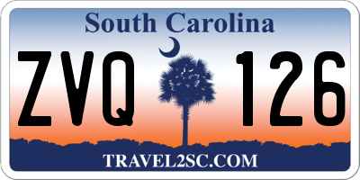SC license plate ZVQ126