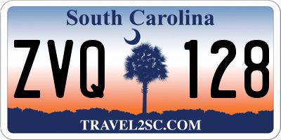 SC license plate ZVQ128