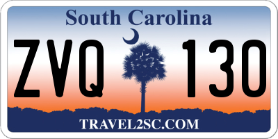 SC license plate ZVQ130