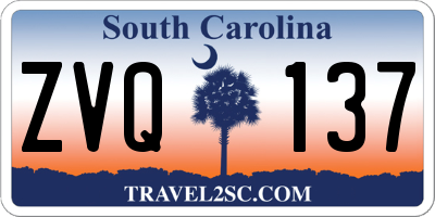 SC license plate ZVQ137