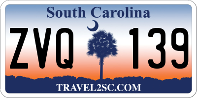 SC license plate ZVQ139