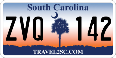SC license plate ZVQ142