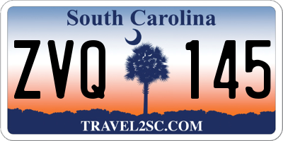SC license plate ZVQ145