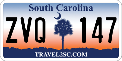SC license plate ZVQ147