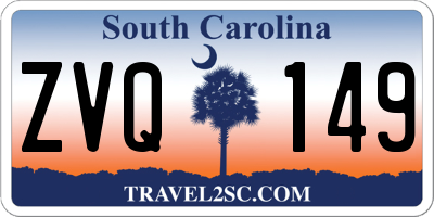 SC license plate ZVQ149
