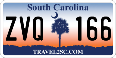 SC license plate ZVQ166