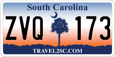 SC license plate ZVQ173