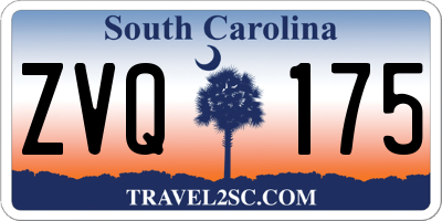 SC license plate ZVQ175