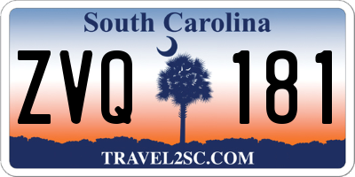 SC license plate ZVQ181