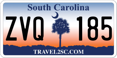SC license plate ZVQ185