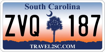 SC license plate ZVQ187