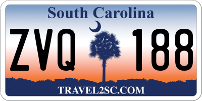 SC license plate ZVQ188