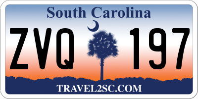 SC license plate ZVQ197